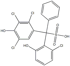 (2-Chloro-6-hydroxyphenyl)(2,3,5-trichloro-4-hydroxyphenyl)phenylmethanesulfonic acid|