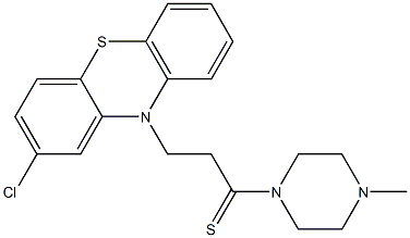 3-(2-Chloro-10H-phenothiazin-10-yl)-1-(4-methyl-1-piperazinyl)-1-propanethione Structure
