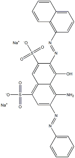 4-Amino-5-hydroxy-6-[(1-naphthalenyl)azo]-3-(phenylazo)naphthalene-1,7-disulfonic acid disodium salt