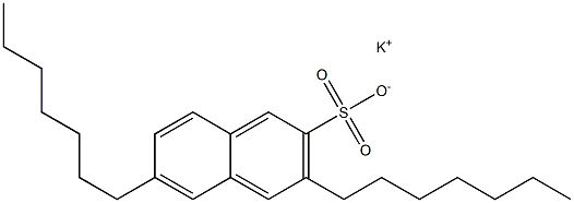 3,6-Diheptyl-2-naphthalenesulfonic acid potassium salt 结构式