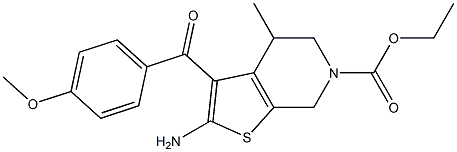 2-Amino-3-(4-methoxybenzoyl)-4,5,6,7-tetrahydro-4-methyl-6-ethoxycarbonylthieno[2,3-c]pyridine