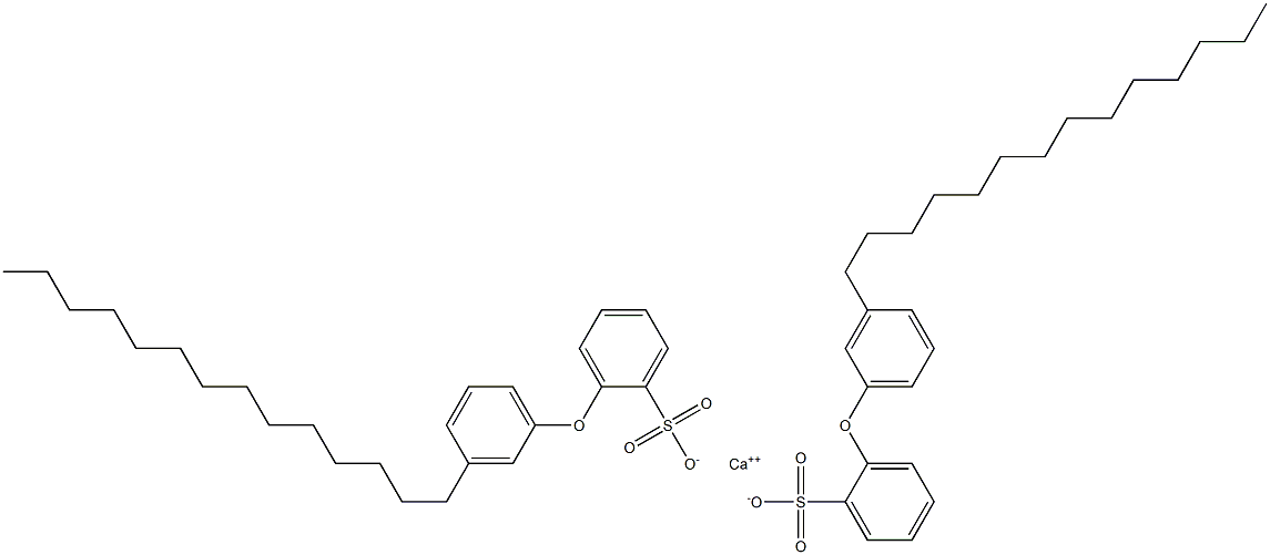 Bis[2-(3-tetradecylphenoxy)benzenesulfonic acid]calcium salt Structure