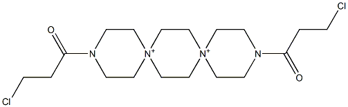 3,12-Bis(3-chloropropanoyl)-3,12-diaza-6,9-diazoniadispiro[5.2.5.2]hexadecane,,结构式