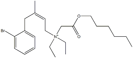 N-[3-(2-Bromobenzyl)-2-butenyl]-N-ethyl-N-(hexyloxycarbonylmethyl)ethanaminium Struktur