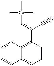 (Z)-2-(1-Naphtyl)-3-(trimethylgermyl)propenenitrile Structure