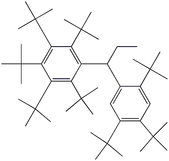 1-(ペンタ-tert-ブチルフェニル)-1-(2,4,5-トリ-tert-ブチルフェニル)プロパン 化学構造式