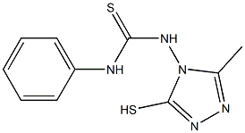 4-[[Phenylthiocarbamoyl]amino]-5-methyl-4H-1,2,4-triazole-3-thiol 结构式