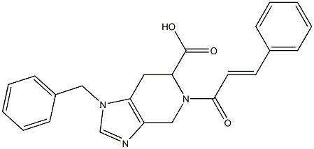 1-Benzyl-4,5,6,7-tetrahydro-5-(3-phenylacryloyl)-1H-imidazo[4,5-c]pyridine-6-carboxylic acid Structure