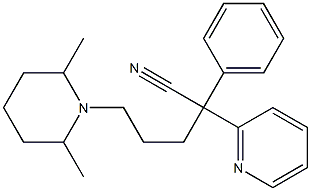 5-(2,6-Dimethyl-1-piperidinyl)-2-(2-pyridinyl)-2-phenylvaleronitrile Struktur