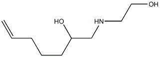 1-[(2-Hydroxyethyl)amino]-6-hepten-2-ol,,结构式