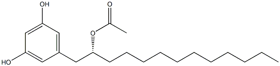 3-[(2R)-2-Acetoxytridecyl]benzene-1,5-diol Struktur