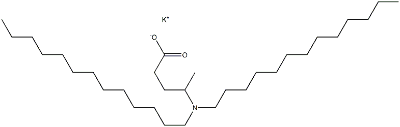 4-(ジトリデシルアミノ)吉草酸カリウム 化学構造式