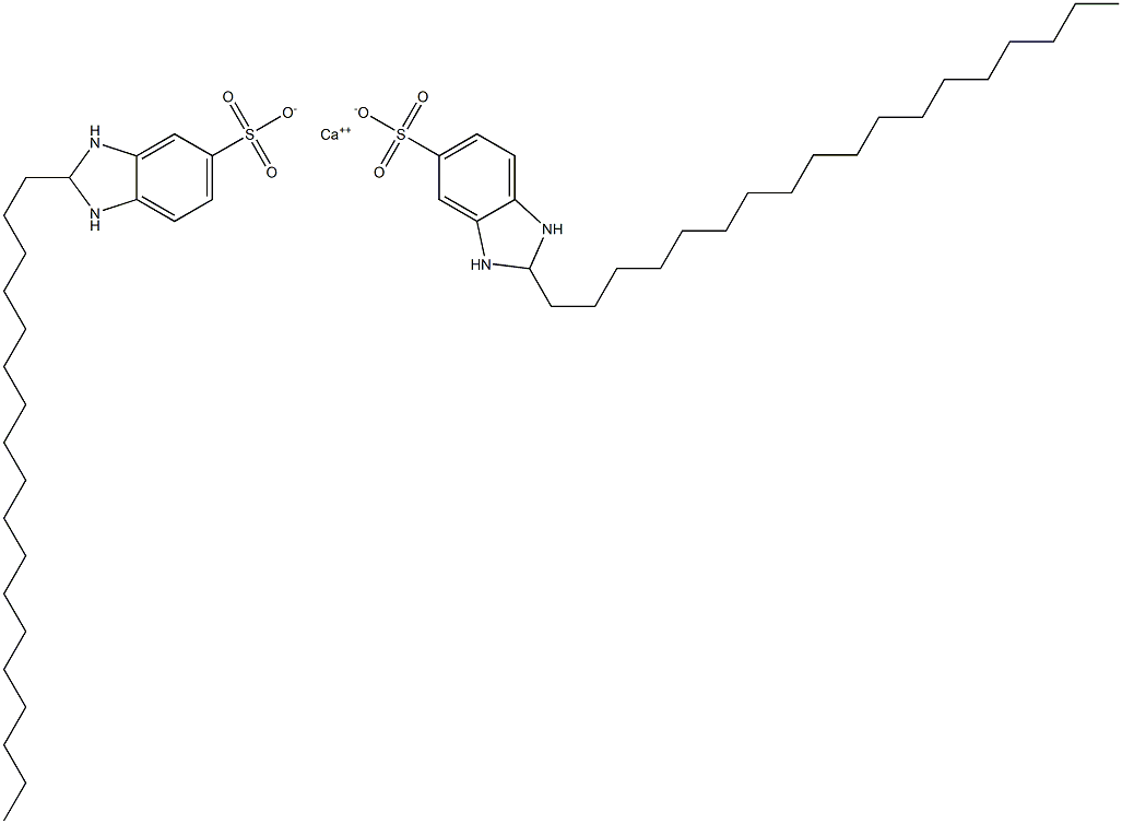 Bis(2,3-dihydro-2-octadecyl-1H-benzimidazole-5-sulfonic acid)calcium salt 结构式