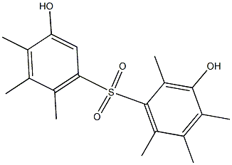 3,3'-Dihydroxy-2,4,4',5,5',6,6'-heptamethyl[sulfonylbisbenzene],,结构式