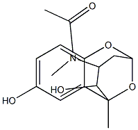 4-[Acetyl(methyl)amino]-2,6-epoxy-6-methyl-3,4,5,6-tetrahydro-2H-1-benzoxocin-5,8-diol Struktur