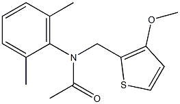 N-(3-Methoxy-2-thienylmethyl)-N-acetyl-2,6-dimethylaniline Struktur