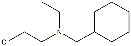 N-(2-クロロエチル)-N-エチルシクロヘキサンメタンアミン 化学構造式