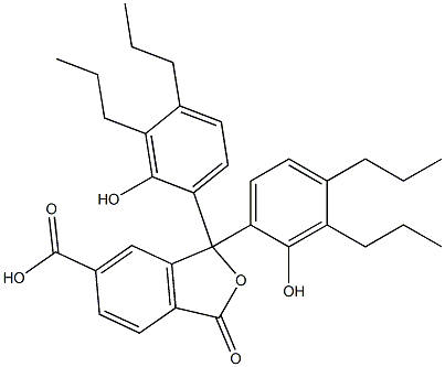 1,3-Dihydro-1,1-bis(2-hydroxy-3,4-dipropylphenyl)-3-oxoisobenzofuran-6-carboxylic acid Structure