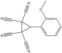 3-(2-メトキシフェニル)-1,1,2,2-シクロプロパンテトラカルボニトリル 化学構造式