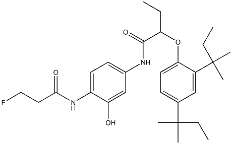 2-(3-Fluoropropionylamino)-5-[2-(2,4-di-tert-amylphenoxy)butyrylamino]phenol Structure