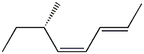 [2E,4Z,S,(+)]-6-メチル-2,4-オクタジエン 化学構造式