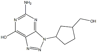 5-Amino-3-(3-hydroxymethylcyclopentyl)-3H-1,2,3-triazolo[4,5-d]pyrimidin-7-ol Structure