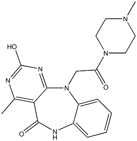 2-Hydroxy-4-methyl-11-[[(4-methylpiperazin-1-yl)carbonyl]methyl]-11H-pyrimido[4,5-b][1,5]benzodiazepin-5(6H)-one