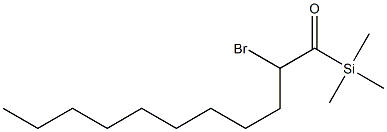 Trimethyl(2-bromoundecanoyl)silane 结构式