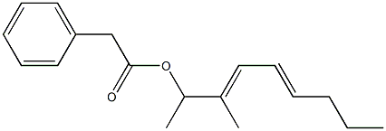 Phenylacetic acid 1,2-dimethyl-2,4-octadienyl ester Struktur
