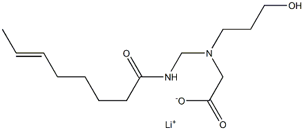 N-(3-ヒドロキシプロピル)-N-(6-オクテノイルアミノメチル)グリシンリチウム 化学構造式