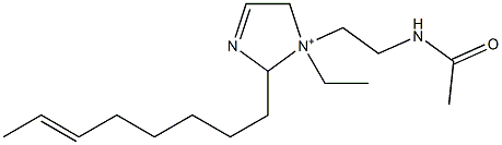 1-[2-(Acetylamino)ethyl]-1-ethyl-2-(6-octenyl)-3-imidazoline-1-ium Struktur