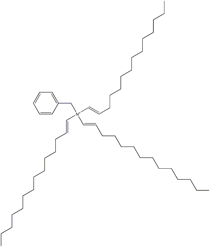 Tri(1-tetradecenyl)benzylaminium,,结构式