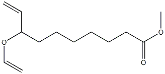8-エテニルオキシ-9-デセン酸メチル 化学構造式