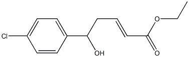 5-ヒドロキシ-5-(4-クロロフェニル)-2-ペンテン酸エチル 化学構造式