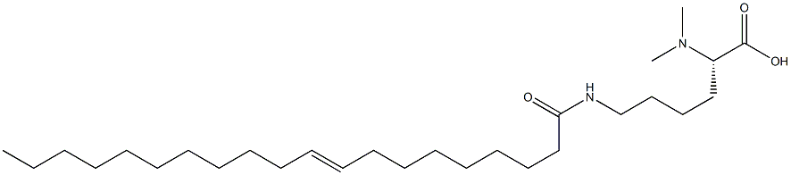 N6-(9-イコセノイル)-N2,N2-ジメチルリシン 化学構造式