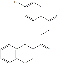 1-[(1,2,3,4-Tetrahydronaphthalen)-2-yl]-4-(4-chlorophenyl)butane-1,4-dione,,结构式