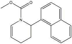 2-(1-ナフチル)-1,2,3,4-テトラヒドロピリジン-1-カルボン酸メチル 化学構造式