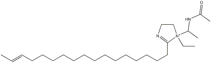 1-[1-(アセチルアミノ)エチル]-1-エチル-2-(15-ヘプタデセニル)-2-イミダゾリン-1-イウム 化学構造式