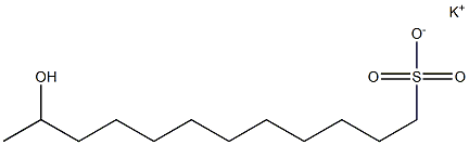 11-Hydroxydodecane-1-sulfonic acid potassium salt,,结构式