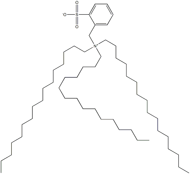 N,N,N-Trishexadecyl-2-sulfonatobenzenemethanaminium Struktur