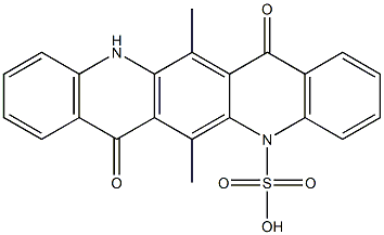 5,7,12,14-Tetrahydro-6,13-dimethyl-7,14-dioxoquino[2,3-b]acridine-5-sulfonic acid 结构式