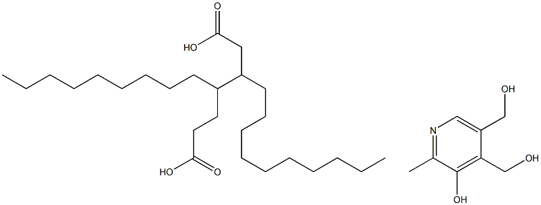 ピリドキシン-3,4'-ジトリデカノアート 化学構造式