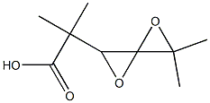 2-(5,5-Dimethyl-1,4-dioxaspiro[2.2]pentan-2-yl)-2-methylpropionic acid Struktur