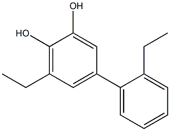 4-(2-エチルフェニル)-6-エチルベンゼン-1,2-ジオール 化学構造式