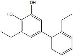 4-(2-Ethylphenyl)-6-ethylbenzene-1,2-diol,,结构式