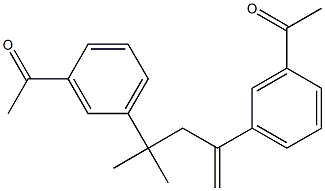 2,4-Bis(3-acetylphenyl)-4-methyl-1-pentene Struktur