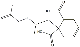 4-Cyclohexene-1,2-dicarboxylic acid hydrogen 1-[2-(methallyloxy)propyl] ester Struktur