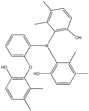 N,N-Bis(6-hydroxy-2,3-dimethylphenyl)-2-(6-hydroxy-2,3-dimethylphenoxy)benzenamine Struktur