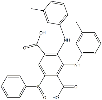 2-(Phenylsulfinyl)-5,6-di(m-toluidino)terephthalic acid|