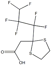 2-(1,1,2,2,3,3-Hexafluoropropyl)-1,3-dithiolane-2-acetic acid Struktur
